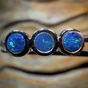 HDW Sterling Silver - Queensland Boulder Opal Doublet Ring