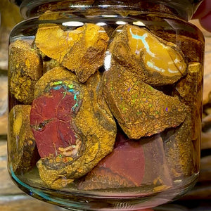 133.1g - Jar of Rough Australian Boulder Opal