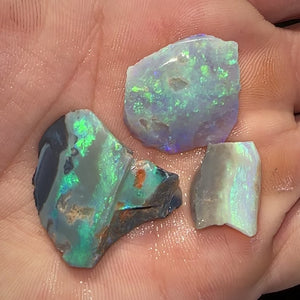 Australian 41.3cts - Lightning Ridge Black Opal Rubs