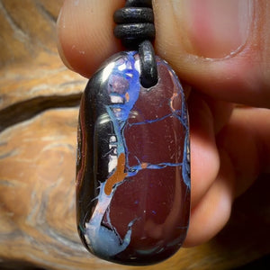 31 x 16mm - Drilled Tribal Queensland Boulder Opal Necklace