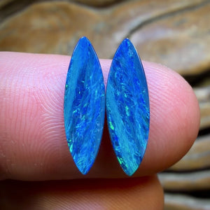 🔨 AUCTION 🔨 💎 High Roller Banger Auction 💎  2.85cts - Australian Boulder Opal Doublet Pair