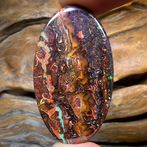 HDW 51.4cts - Tribal Australian Boulder Opal from Yowah. Double Sided