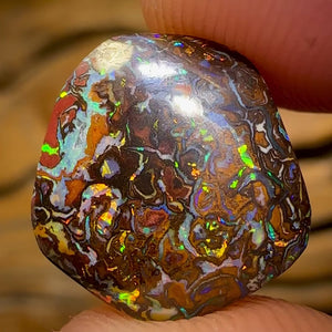 6.7cts - Tribal Yowah Nut Opal. Electric Multicolours!