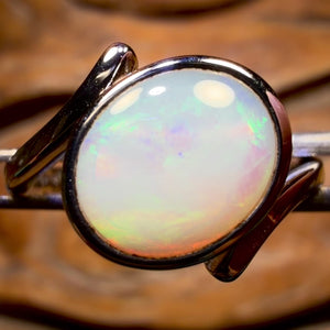 Sterling Silver - South Australian White Opal Ring