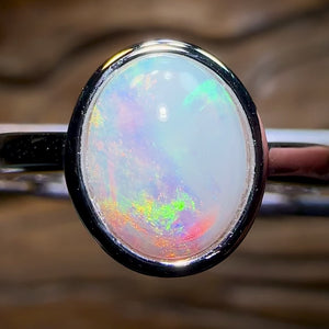 Sterling Silver - South Australian Crystal Opal Ring