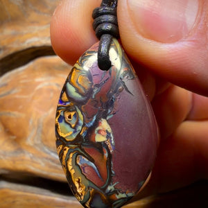For VIK 🤩 34 x 19mm - Drilled Tribal Queensland Boulder Opal Necklace