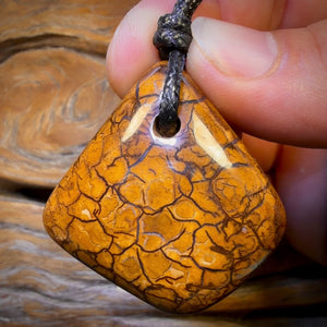 48-Hour VIP Crazy Offer 40 x 39mm - Drilled Boulder Opal Pendant w/ Eco Friendly Vegan Cord