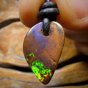20 x 12mm - Drilled Queensland Boulder Opal Necklace