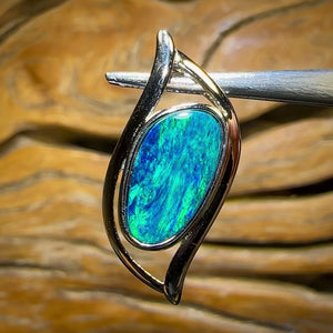 Sterling Silver - Queensland Boulder Opal Doublet Pendant