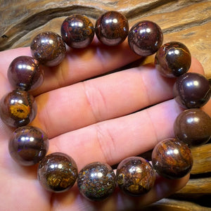 14 x 14mm Drilled Tribal Boulder Opal Bead Bracelets. BULK LISTING Multiple available