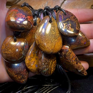 🔒10x Drilled Boulder Opals. Bulk Wholesale Dealers Parcel BARGAIN