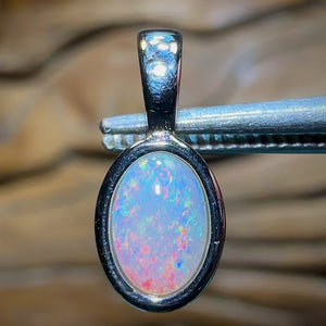 Sterling Silver - Solid South Australian Crystal Opal Pendant