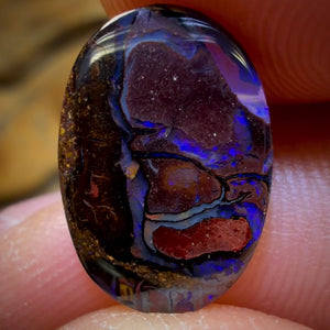 Half Price Card! 3.5cts - Tribal Yowah Nut Opal. Australian Boulder Opal