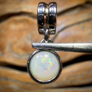 Sterling Silver - ONE ONLY! Pandora Style Solid South Australian Crystal Opal Pendant