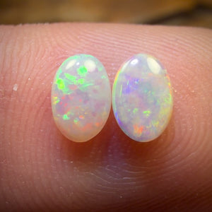 0.45cts - South Australian White Opal Pair