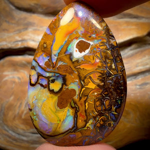 74.4cts - Awesome Tribal Yowah Nut Opal. Australian Opal Picture Stone