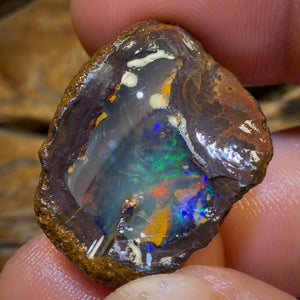 Bargain Card! 52cts - Super Rare Yowah Nut Black Crystal Centre Opal Rough Specimen