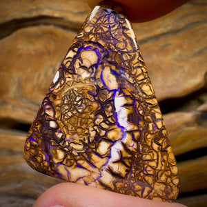 Dad Card! 27.1cts - Tan Tribal Black Gate Magic Nut Opal. Australian Opal