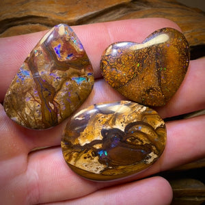 93.2cts - 3x Australian Boulder Opal’s. Wholesale Dealers Parcel