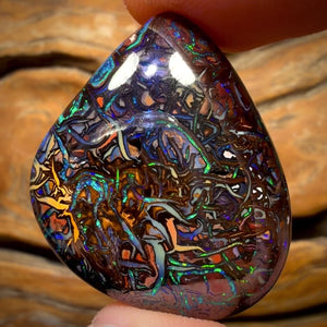 74.1cts - BEST Tribal Pattern! Australian Boulder Opal from Koroit