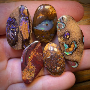 134.2cts - 5x Australian  Boulder Opal’s. Wholesale Dealers Parcel
