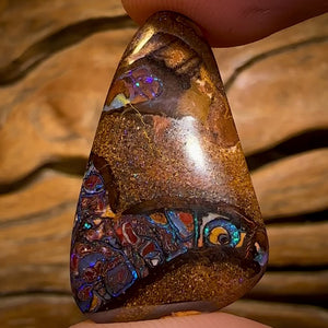 18.2cts - “Swoosh” Double Sided Yowah Nut Conglomerate Opal Bargain