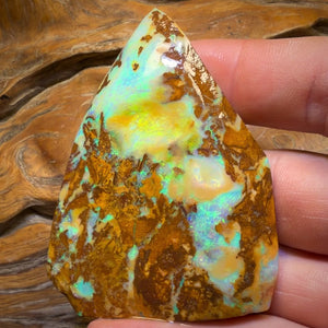 185.8cts - TOP Vegetation Fossil Replacement Boulder Opal Rub. Double Sided!