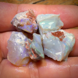 60.7cts - 5x Lightning Ridge Opal Rough Parcel