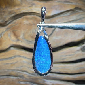 Silver -  Solid Queensland Boulder Opal Pendant