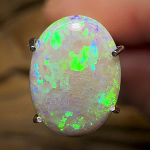 1.35cts - Solid Lightning Ridge Semi Black Opal