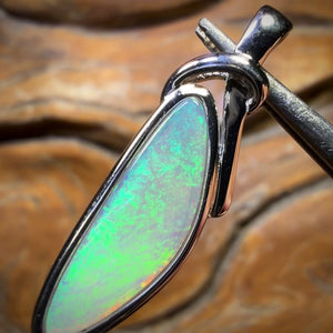 Sterling Silver - Solid South Australian Crystal Opal Pendant