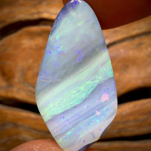 22.2cts - “Ice Ice Baby” Queensland Boulder Seam Opal from Winton
