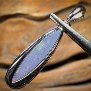 Sterling Silver - Queensland Boulder Opal Doublet Pendant