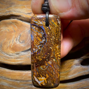 51 x 20mm - Drilled Tribal Queensland Boulder Opal Necklace