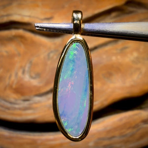 Sterling Silver Gold Plated- Queensland Boulder Opal Doublet Pendant