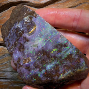838.5cts - Amazing Queensland Boulder Seam Opal Rough Piece. Natural Split