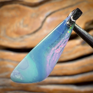 Sterling Silver - Australian Boulder Opal Doublet Pendant