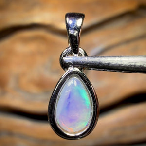 Sterling Silver - Solid South Australian Crystal Opal Pendant