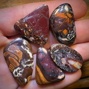 157.2cts - 5x Australian Boulder Opal’s. Wholesale Dealers Parcel