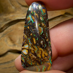 44.4cts - Australian Boulder Opal. Tribal Pattern