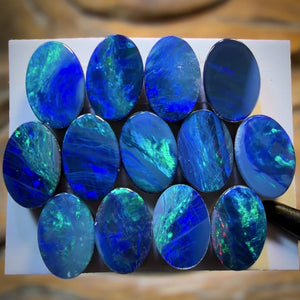 🔒5.1cts - 13x Australian Boulder Opal Doublets WHOLESALE PARCEL