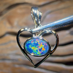 14k Gold - Queensland Boulder Opal Doublet Pendant