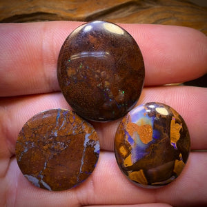 49.3cts - 3x Australian Boulder Opal’s. Wholesale Dealers Parcel Bargain