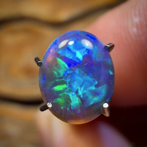 1.2cts - Lightning Ridge Semi Black Opal, Best of Black Crystal
