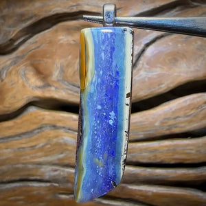 Solid “River Run” Queensland Boulder Unisex Opal Pendant
