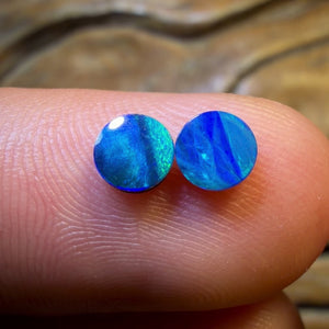 HDW 0.6cts - Australian Boulder Opal Doublet Pair