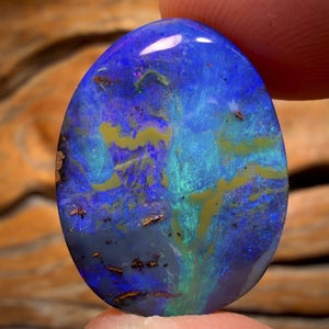 27.2cts - Australian Boulder Seam Opal. Top Reef Pattern