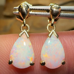 9k Gold - South Australian Crystal Opal Earrings