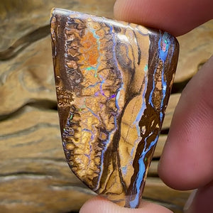 82cts - Australian Boulder Opal. Tribal Pattern