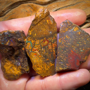 364.7cts - 3x Yowah Nuss Tribal Opal Rohparcel. Australischer Boulder Opal